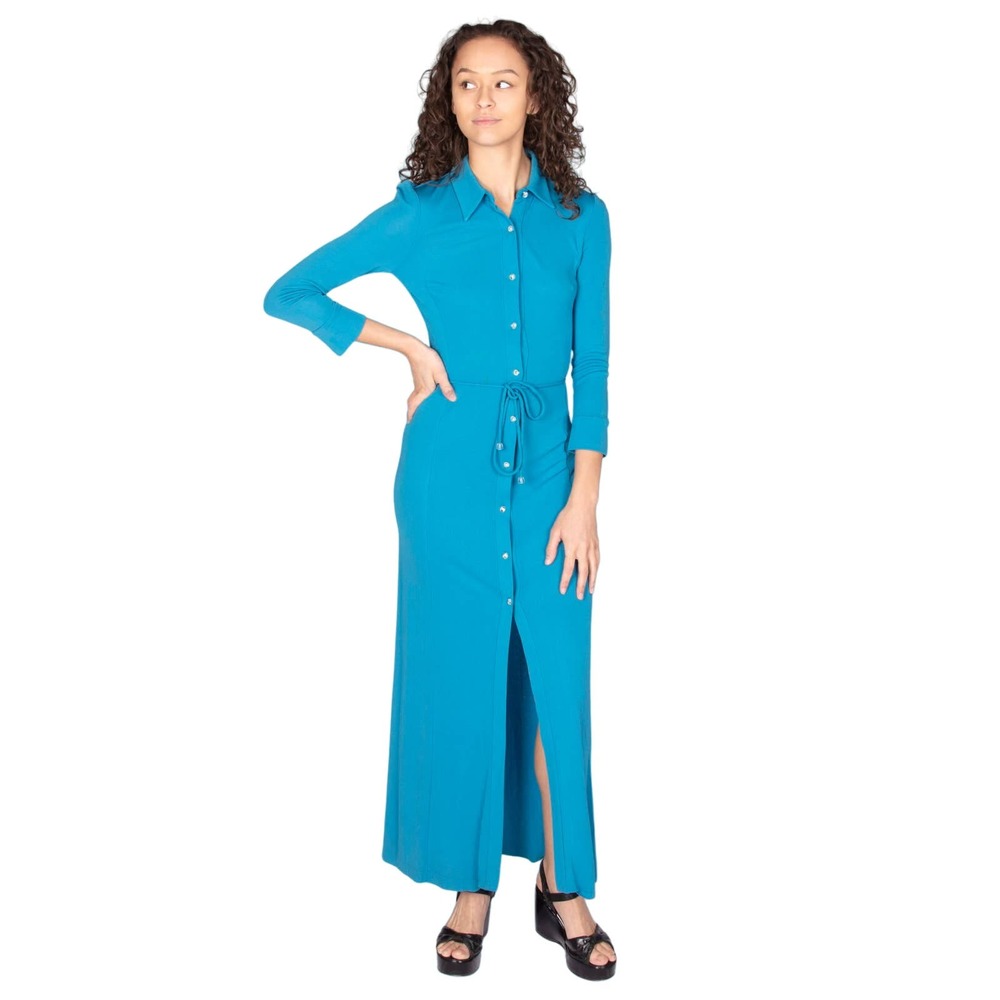 Y2K Diane Von Furstenberg Blue Dress | Bust 34-36" | VTG Vintage